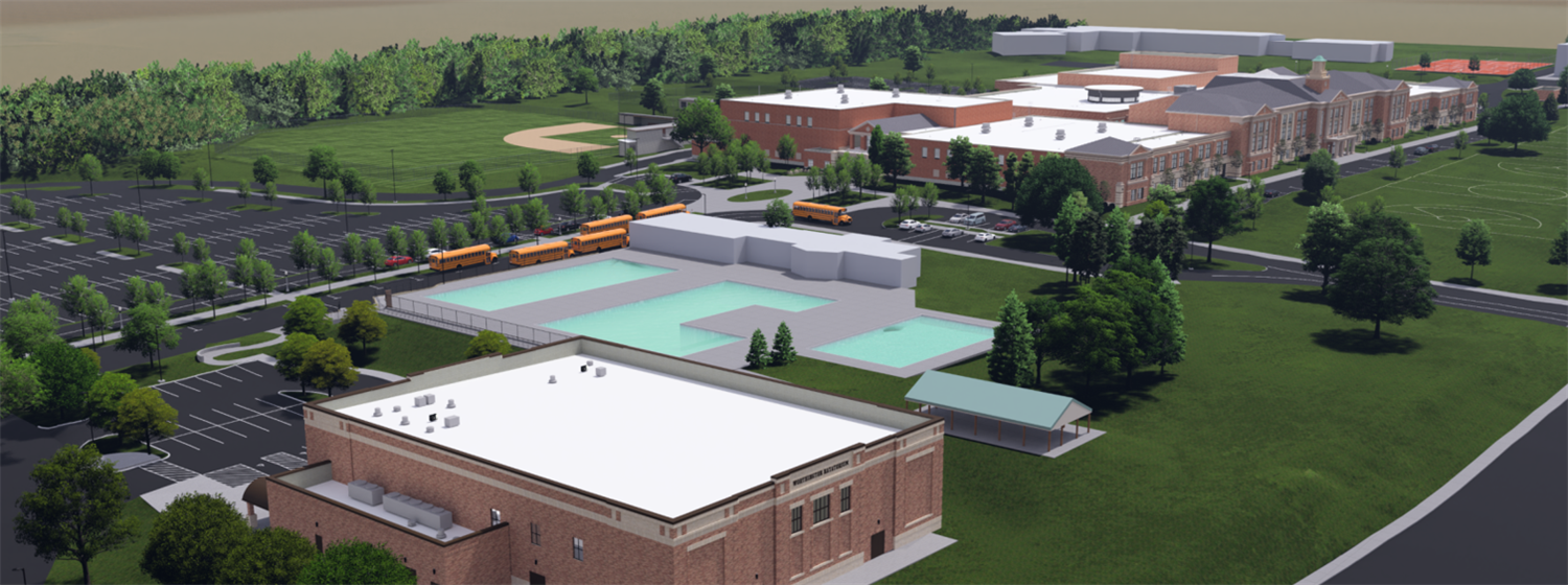 Natatorium and School Render